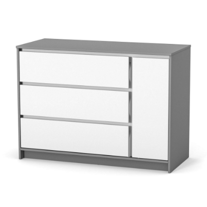 Comoda camera copii Rian Alb-Grafit 1200